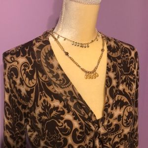 Talbots Silk & Cotton V Neck Shirt 😍